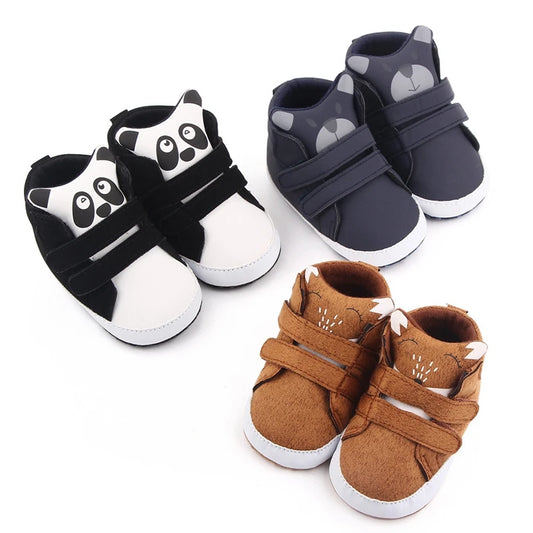 Newborn Boys Crib Shoes Infant Soft Sole Boots Anti-slip Sneakers Toddler Cartoon Animals First Trainers 1 Year Girls Baby Items